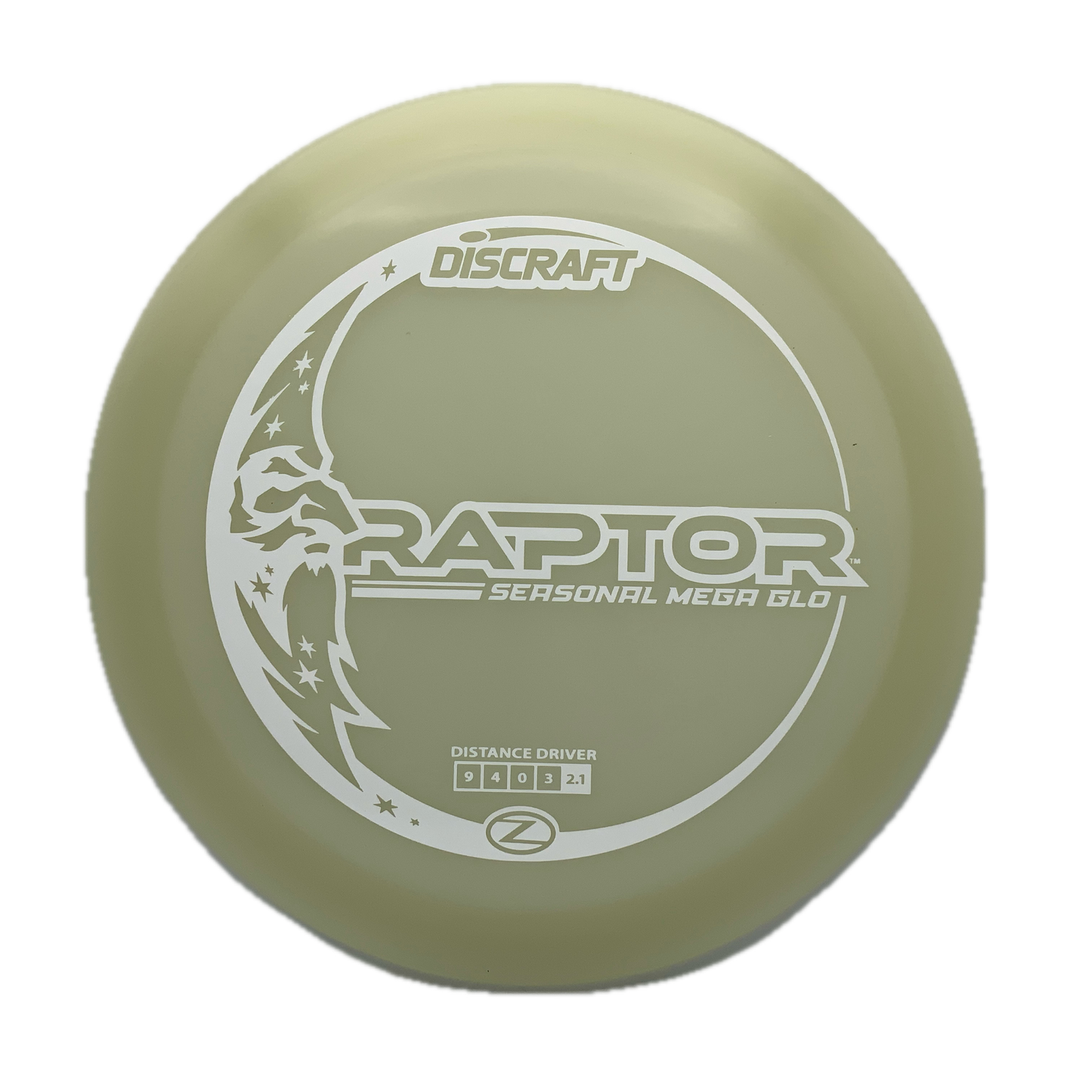 Discraft Raptor - Mega Glo Z Mega Glo Z #7 - 172 - Astro Discs TX - Houston Disc Golf