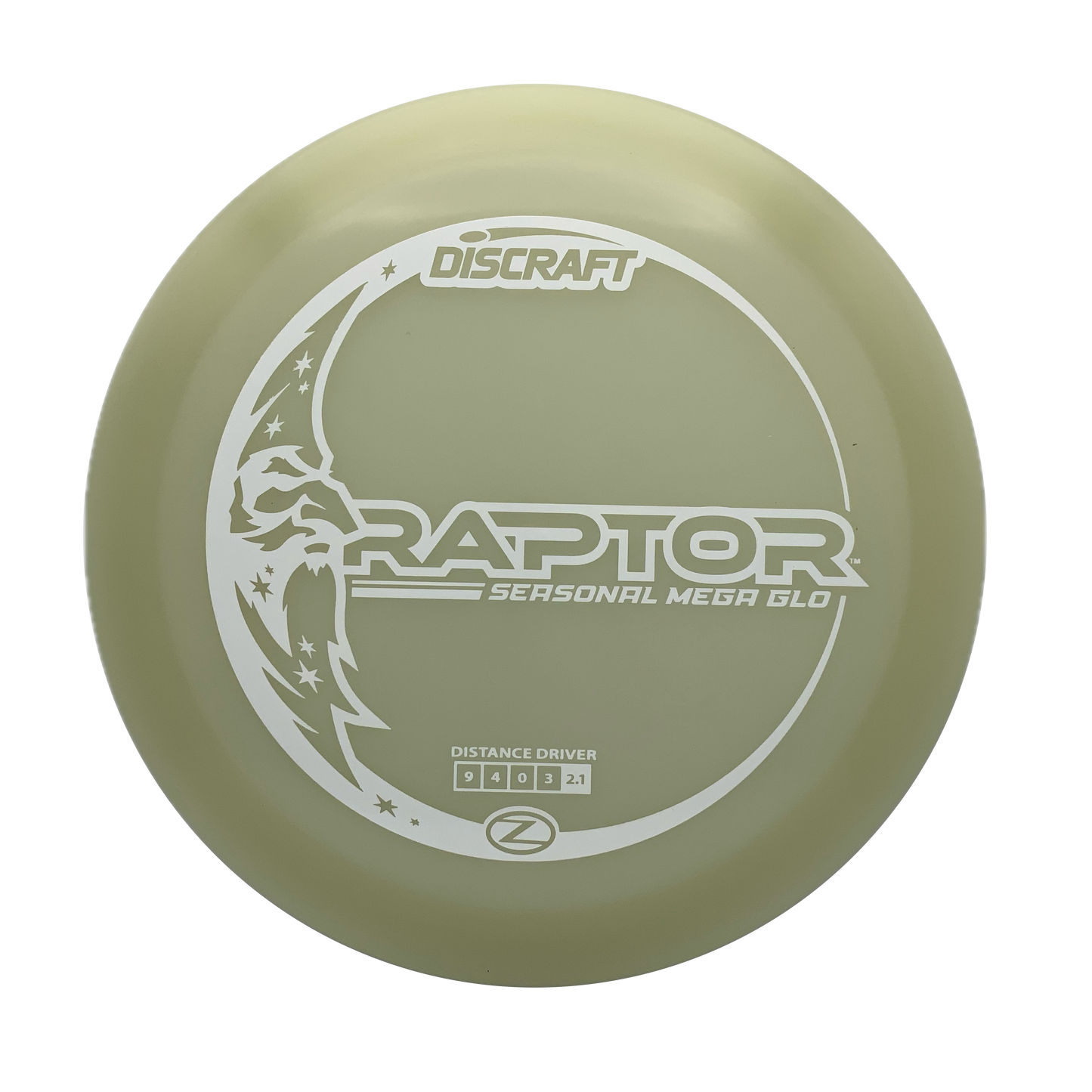 Discraft Raptor - Mega Glo Z Mega Glo Z #7 - 172 - Astro Discs TX - Houston Disc Golf