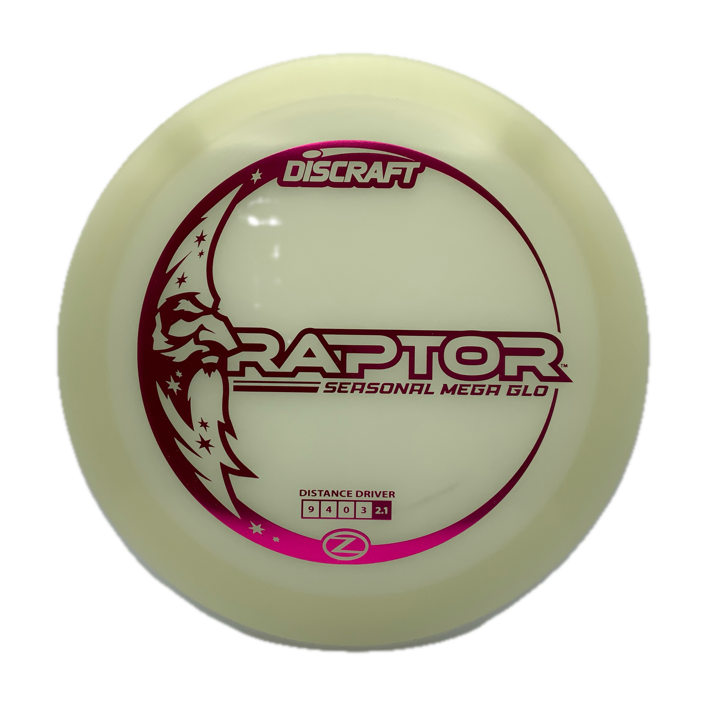 Discraft Raptor - Mega Glo Z Mega Glo Z #10 - 173 - Astro Discs TX - Houston Disc Golf