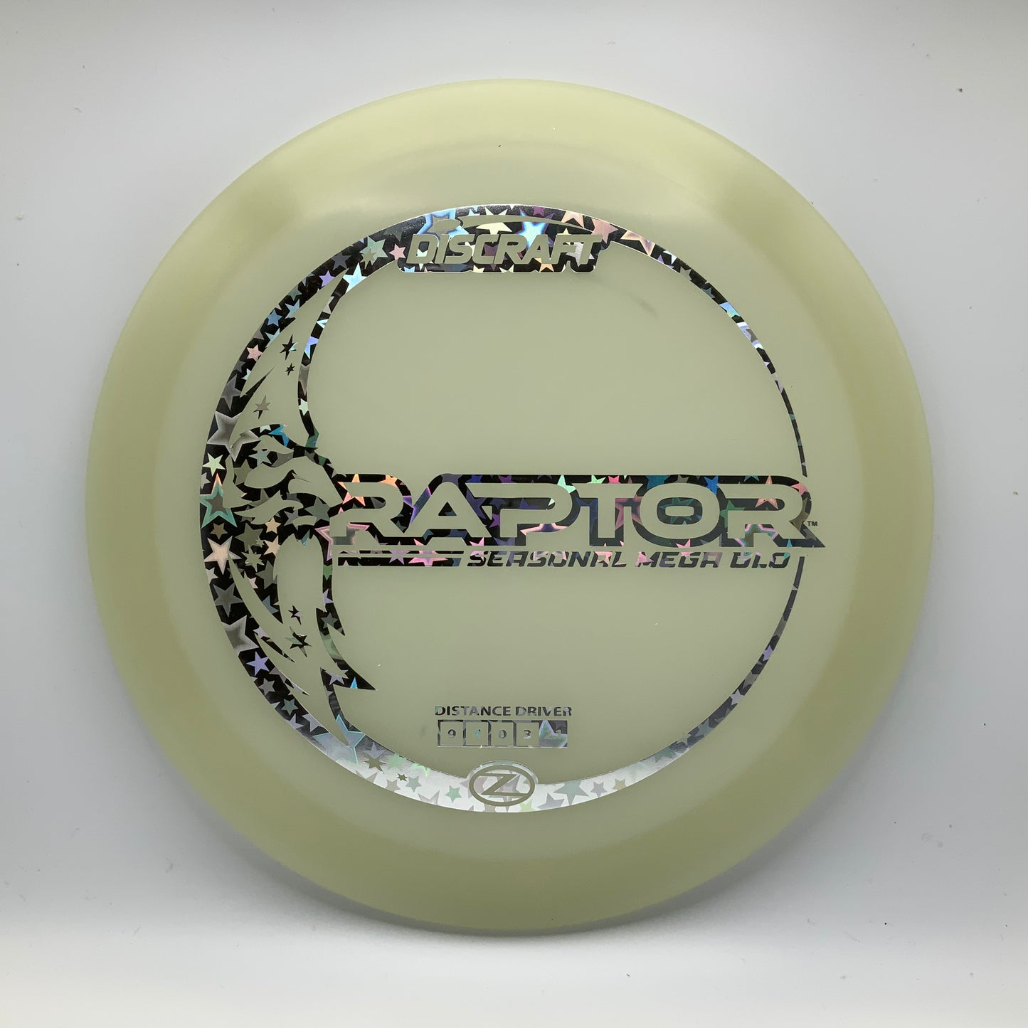 Discraft Raptor - Mega Glo Z Mega Glo Z #11 - 173 - Astro Discs TX - Houston Disc Golf