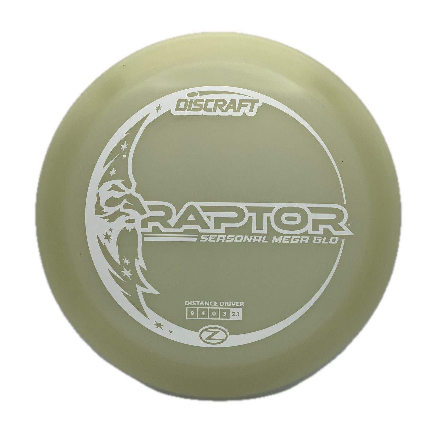 Discraft Raptor - Mega Glo Z Mega Glo Z #13 - 173 - Astro Discs TX - Houston Disc Golf
