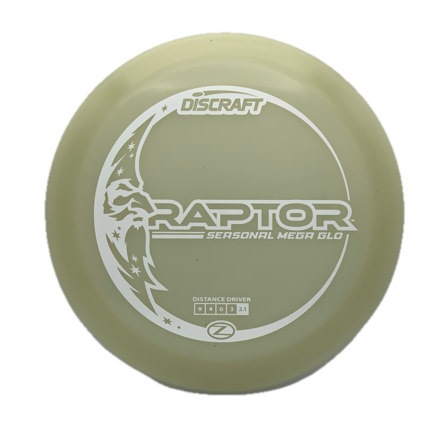 Discraft Raptor - Mega Glo Z Mega Glo Z #14 - 173 - Astro Discs TX - Houston Disc Golf