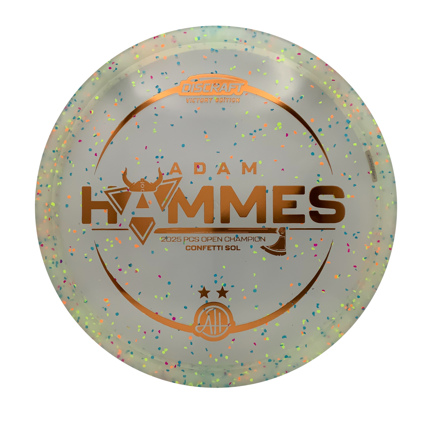 Discraft Sol - Adam Hammes Victory Edition Z FLX Confetti #6 - 173-174 - Astro Discs TX - Houston Disc Golf