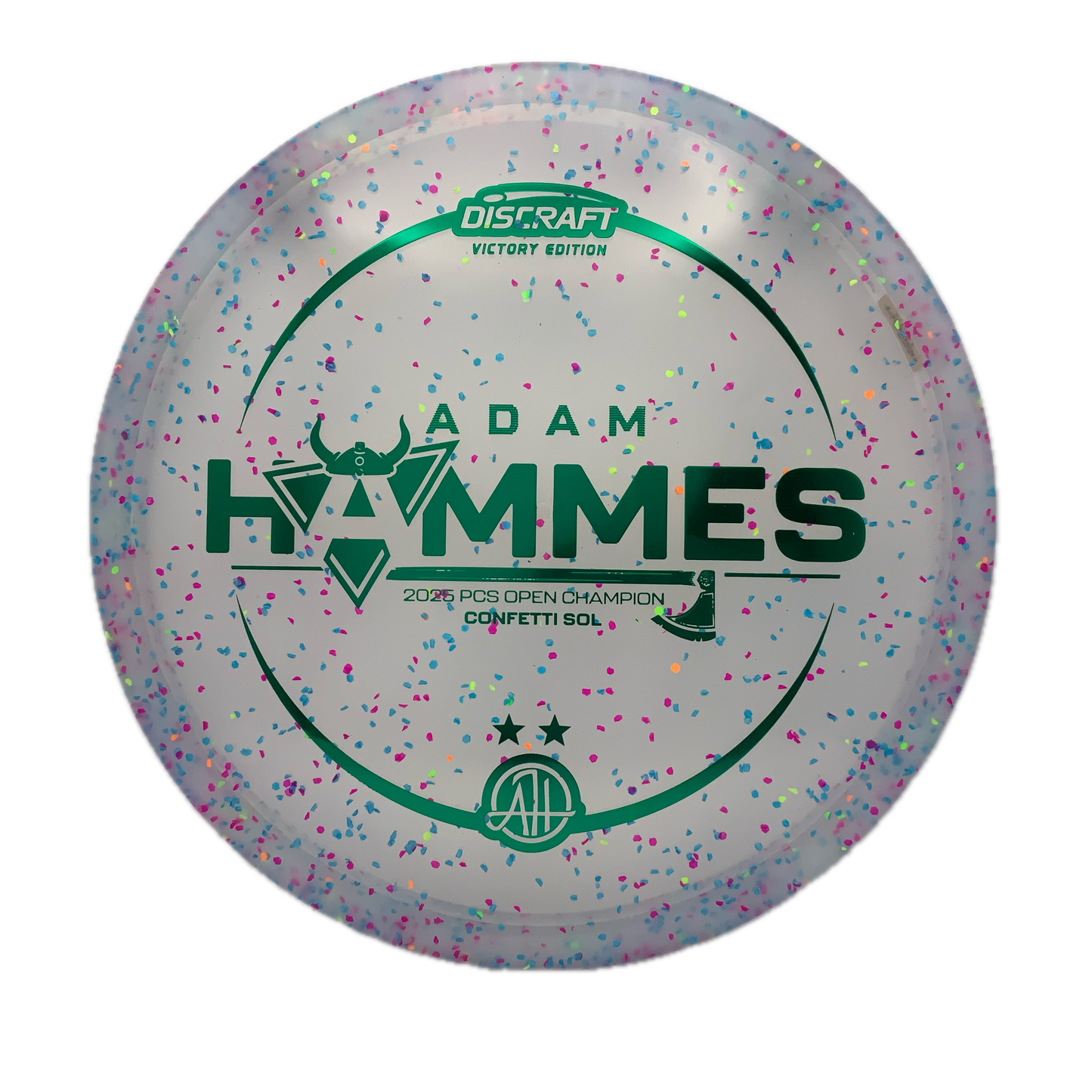 Discraft Sol - Adam Hammes Victory Edition Z FLX Confetti #8 - 173-174 - Astro Discs TX - Houston Disc Golf
