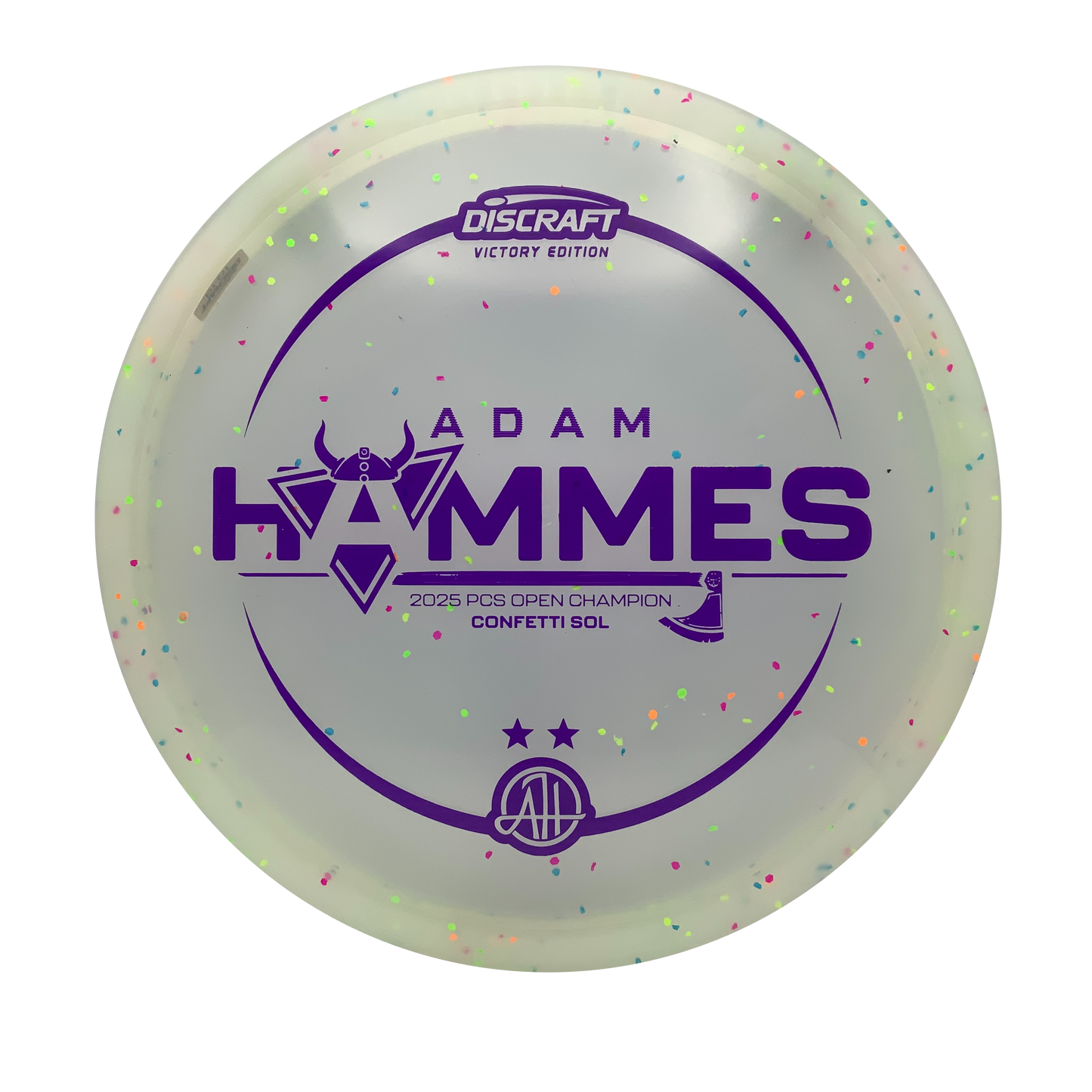 Discraft Sol - Adam Hammes Victory Edition Z FLX Confetti #10 - 173-174 - Astro Discs TX - Houston Disc Golf