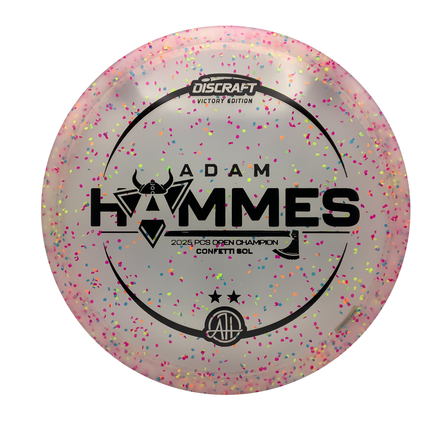 Discraft Sol - Adam Hammes Victory Edition Z FLX Confetti #12 - 173-174 - Astro Discs TX - Houston Disc Golf