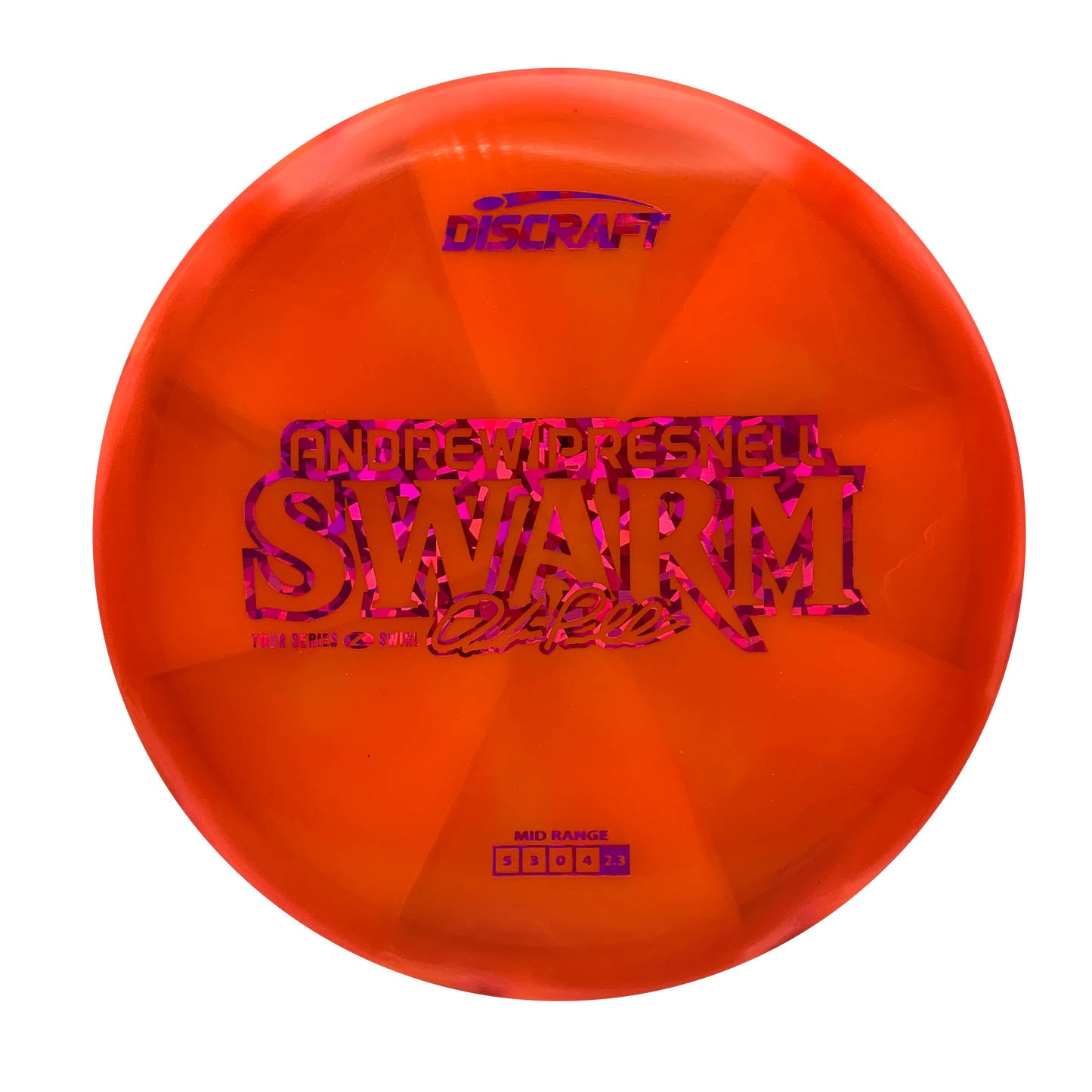 Discraft Swarm - 2025 Andrew Presnell Tour Series Z Swirl #7 - 177+ - Astro Discs TX - Houston Disc Golf