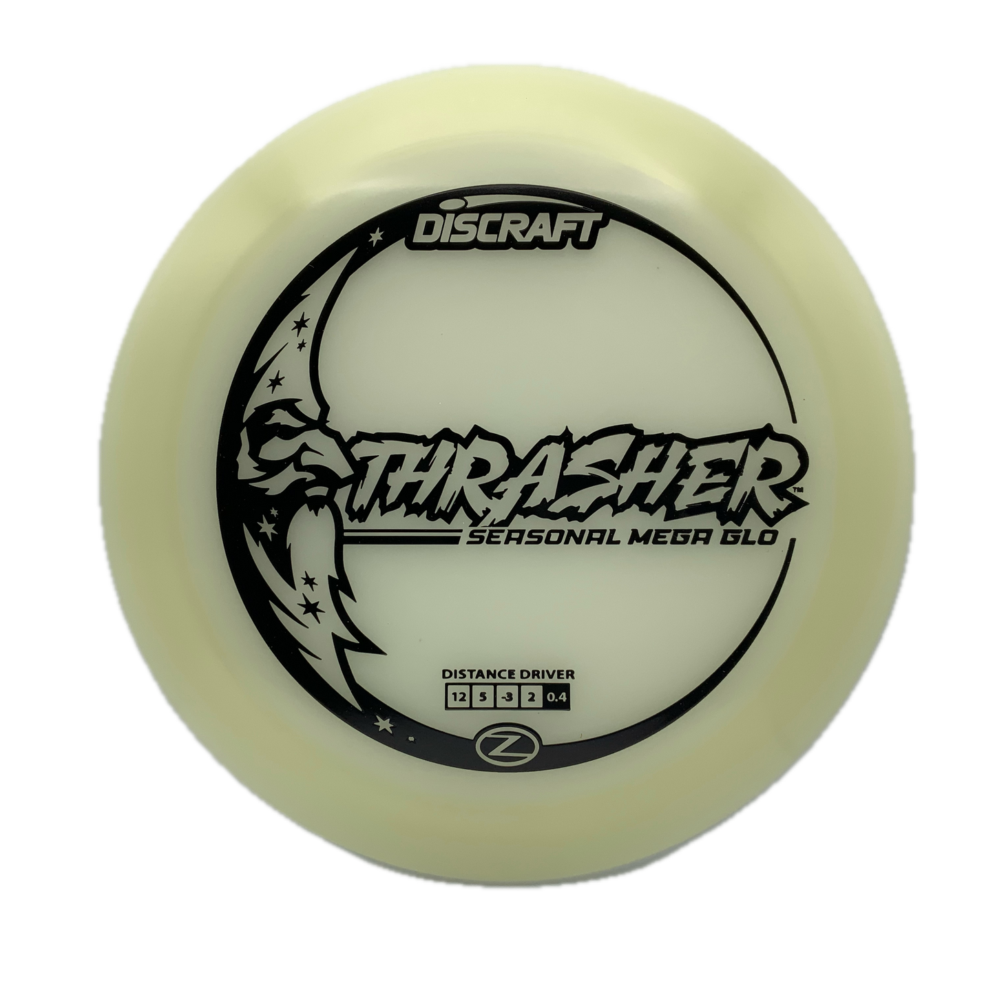 Discraft Thrasher - Mega Glo Z Mega Glo Z #8 - 167-169 - Astro Discs TX - Houston Disc Golf