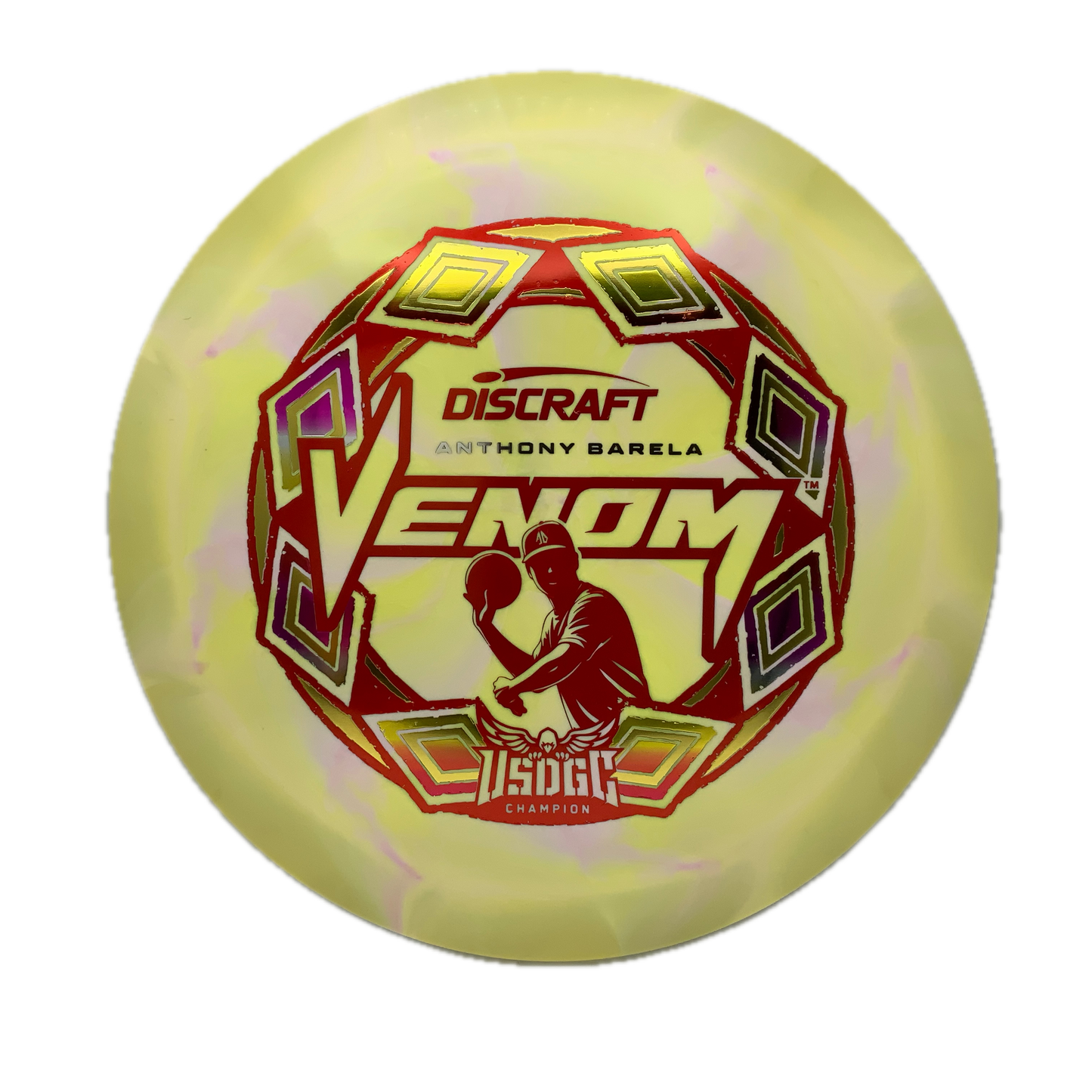Discraft Venom - 2025 USDGC Anthony Barela Pop Top Swirl #20 - 170-172 - Astro Discs TX - Houston Disc Golf