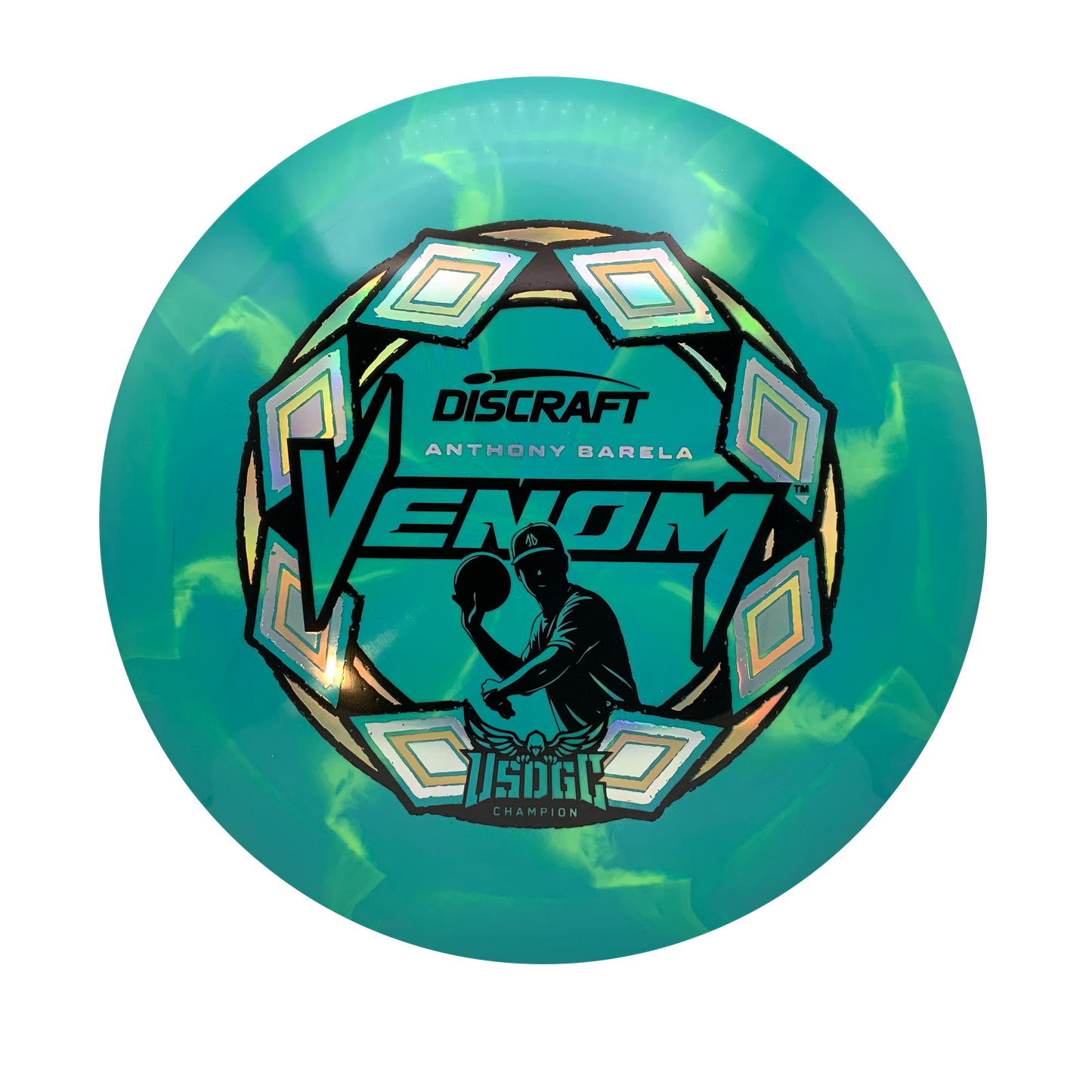 Discraft Venom - 2025 USDGC Anthony Barela Pop Top Swirl #23 - 170-172 - Astro Discs TX - Houston Disc Golf