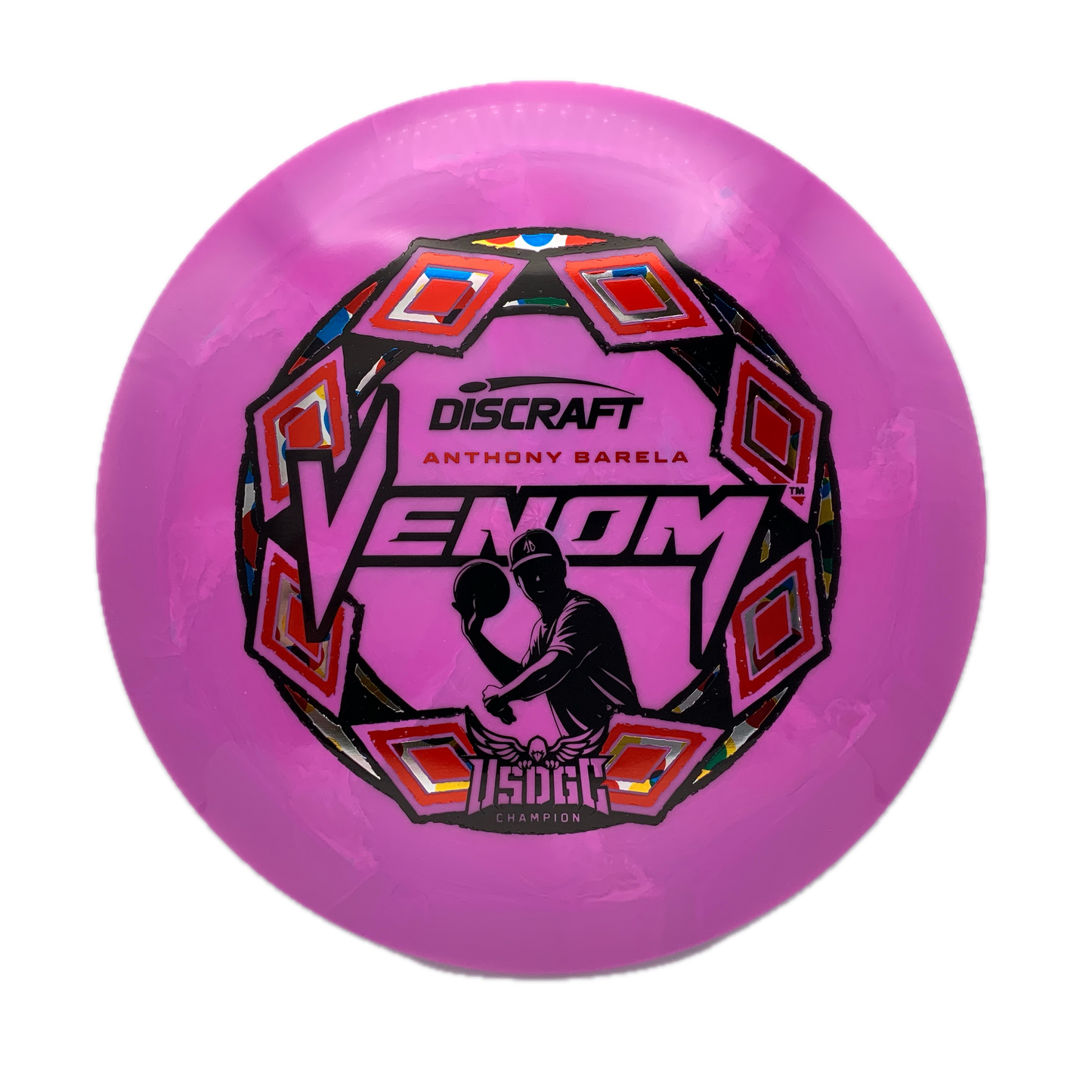 Discraft Venom - 2025 USDGC Anthony Barela Pop Top Swirl #25 - 170-172 - Astro Discs TX - Houston Disc Golf