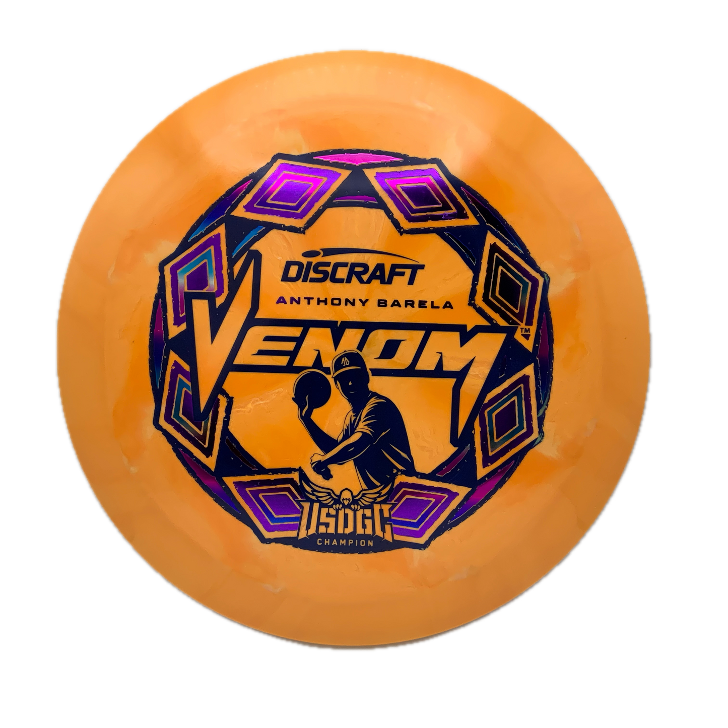 Discraft Venom - 2025 USDGC Anthony Barela Pop Top Swirl #26 - 170-172 - Astro Discs TX - Houston Disc Golf