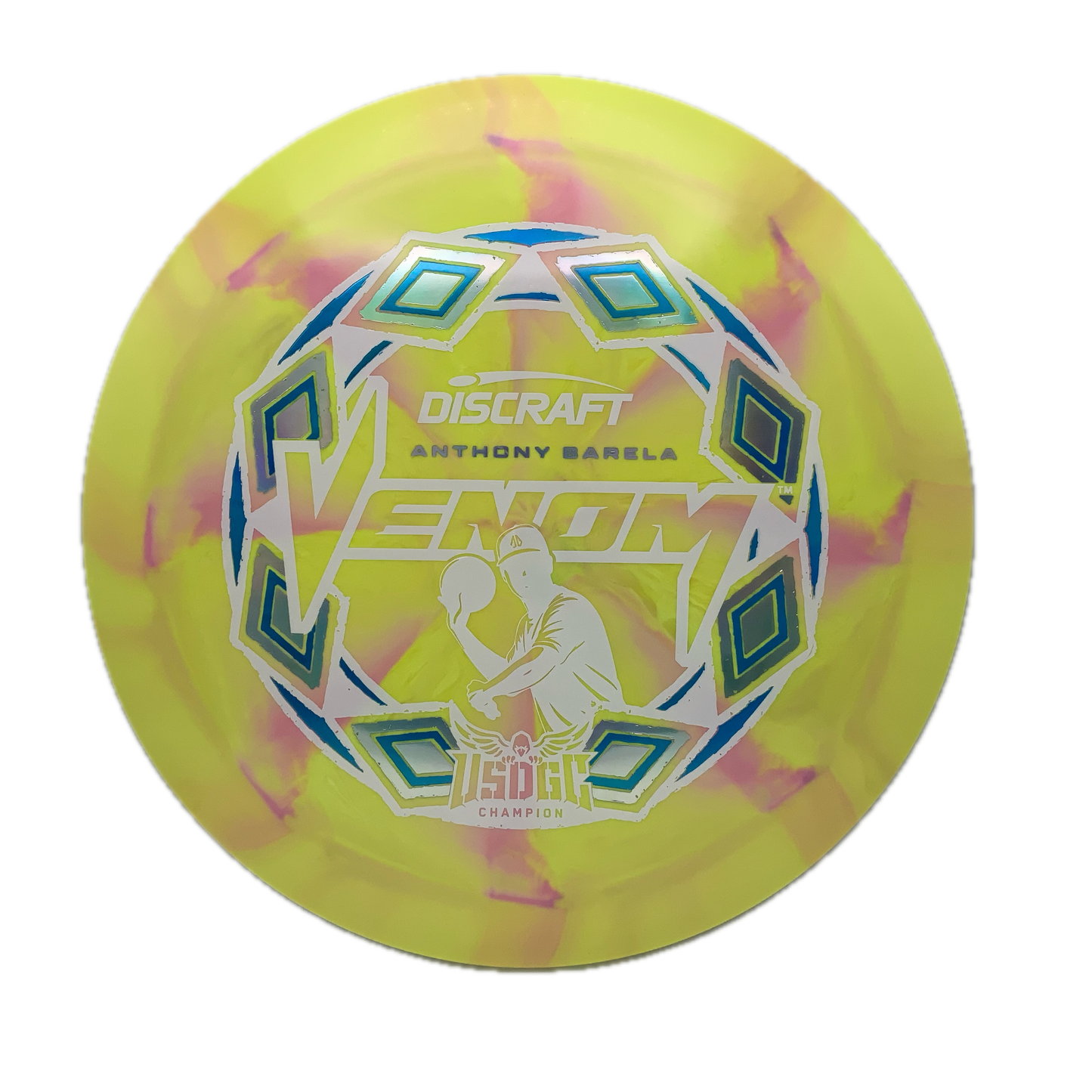 Discraft Venom - 2025 USDGC Anthony Barela Pop Top Swirl #28 - 170-172 - Astro Discs TX - Houston Disc Golf