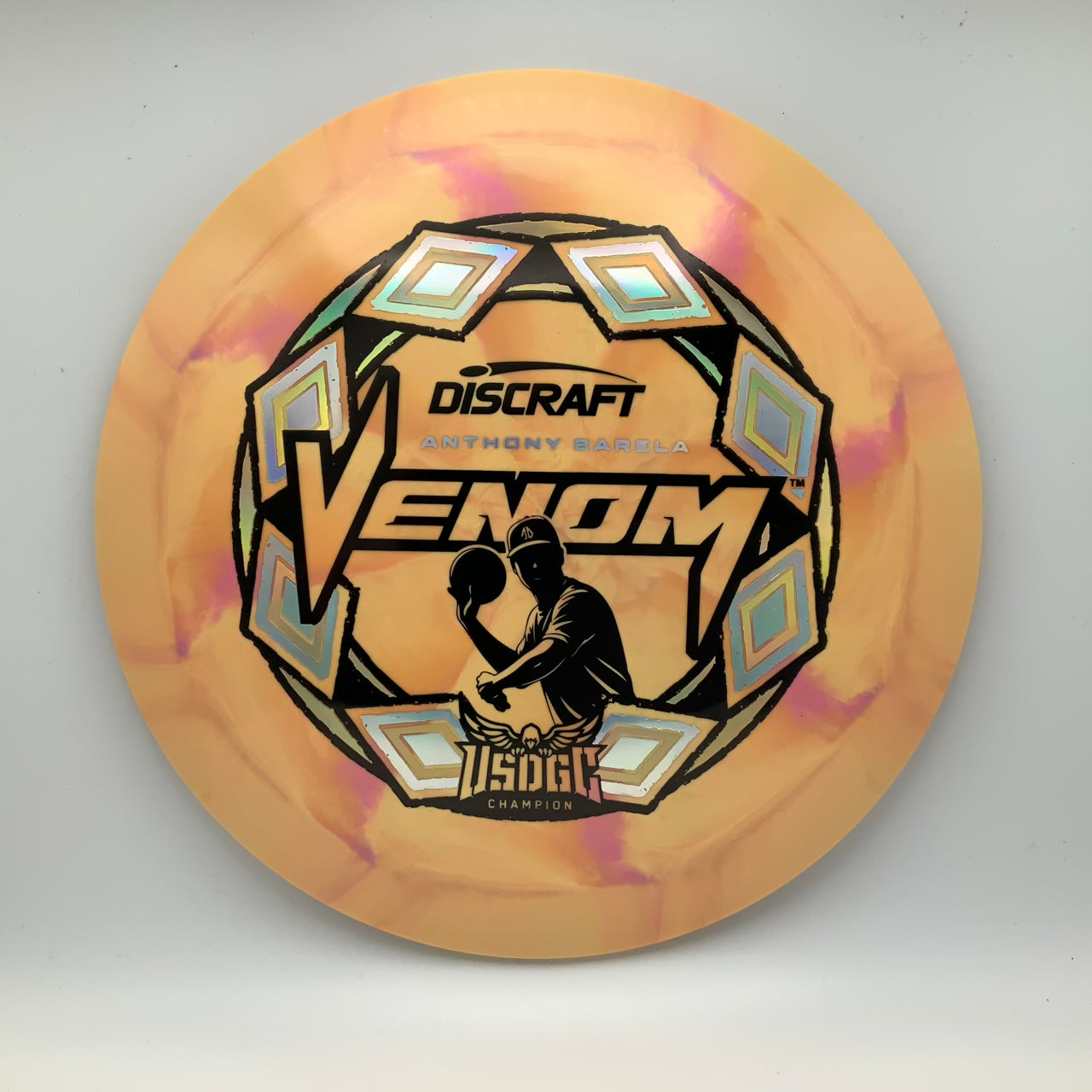 Discraft Venom - 2025 USDGC Anthony Barela Pop Top Swirl #30 - 173-174 - Astro Discs TX - Houston Disc Golf