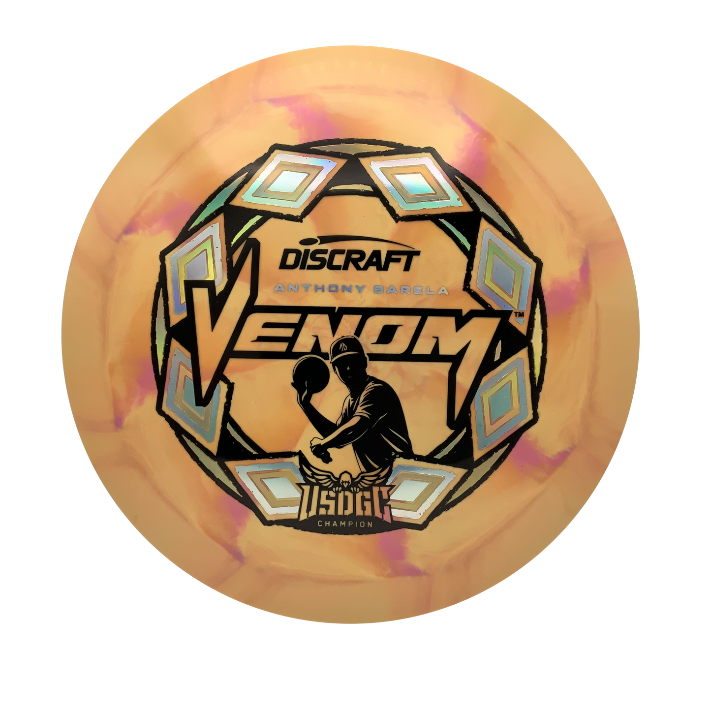 Discraft Venom - 2025 USDGC Anthony Barela Pop Top Swirl #30 - 173-174 - Astro Discs TX - Houston Disc Golf