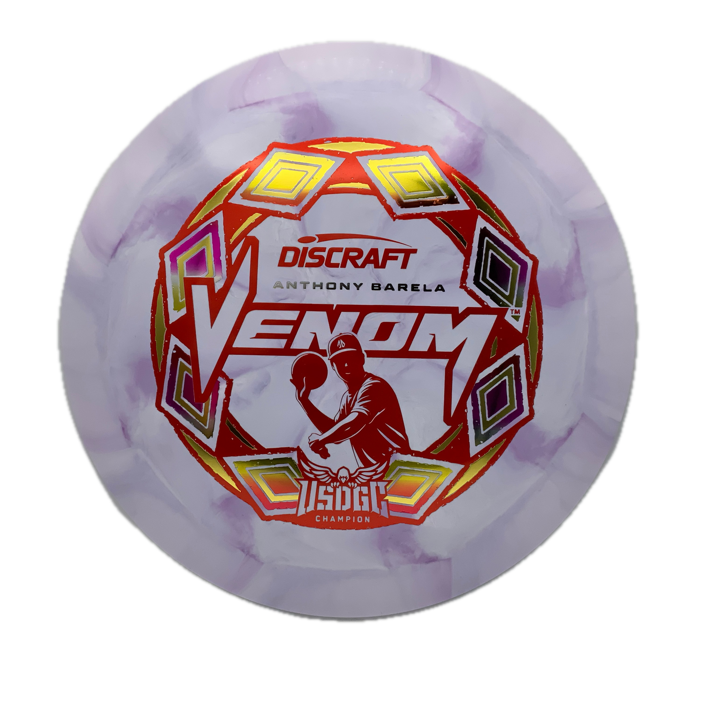 Discraft Venom - 2025 USDGC Anthony Barela Pop Top Swirl #31 - 173-174 - Astro Discs TX - Houston Disc Golf