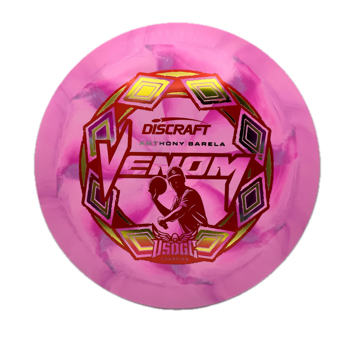 Discraft Venom - 2025 USDGC Anthony Barela Pop Top Swirl #32 - 173-174 - Astro Discs TX - Houston Disc Golf