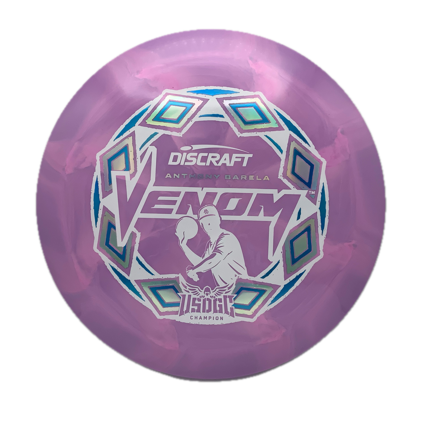 Discraft Venom - 2025 USDGC Anthony Barela Pop Top Swirl #33 - 173-174 - Astro Discs TX - Houston Disc Golf