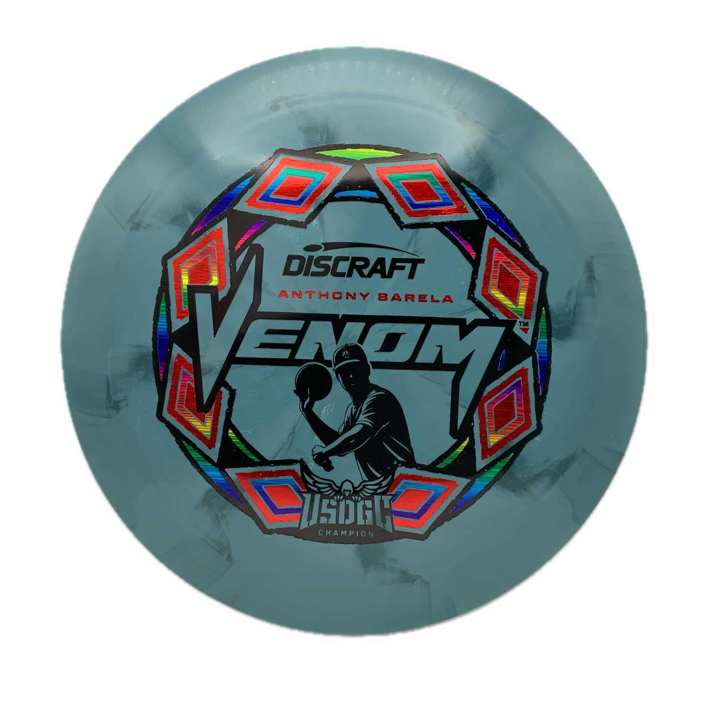 Discraft Venom - 2025 USDGC Anthony Barela Pop Top Swirl #35 - 173-174 - Astro Discs TX - Houston Disc Golf