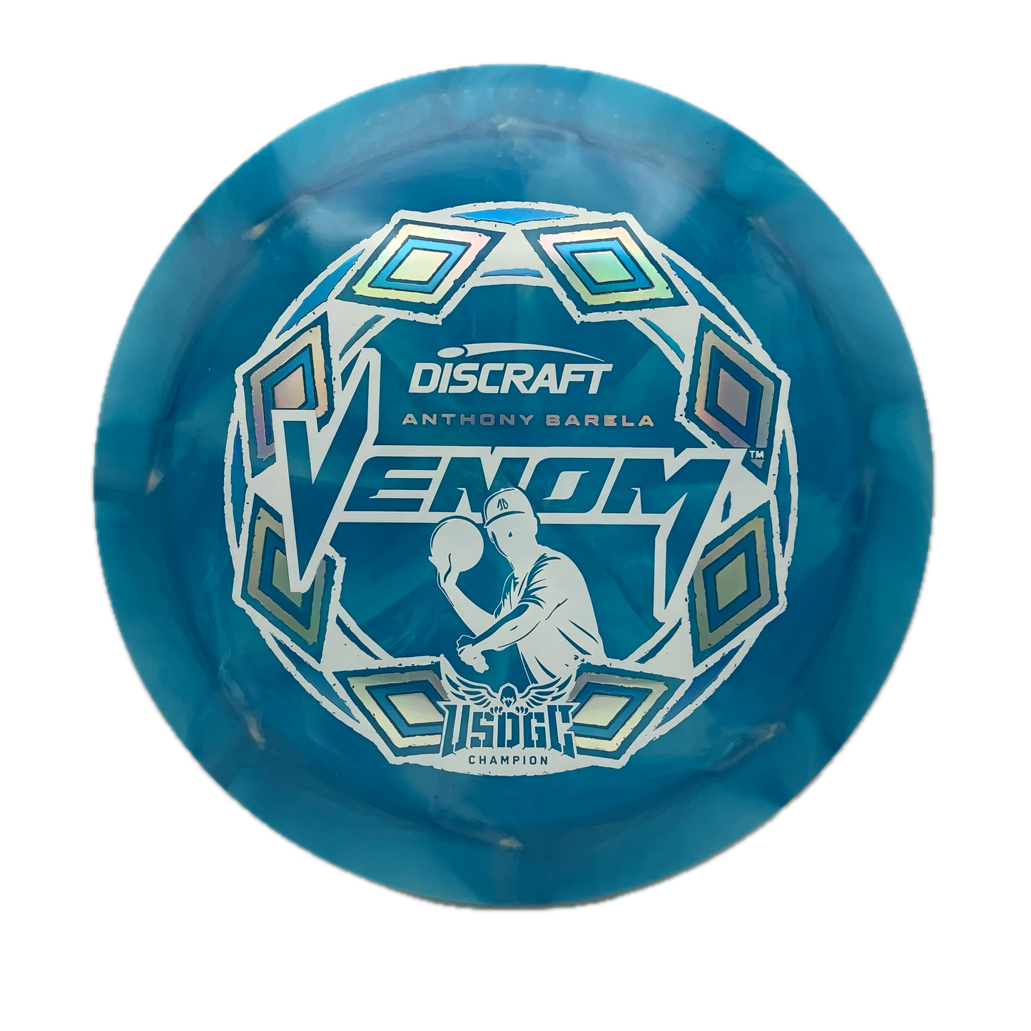 Discraft Venom - 2025 USDGC Anthony Barela Pop Top Swirl #37 - 173-174 - Astro Discs TX - Houston Disc Golf