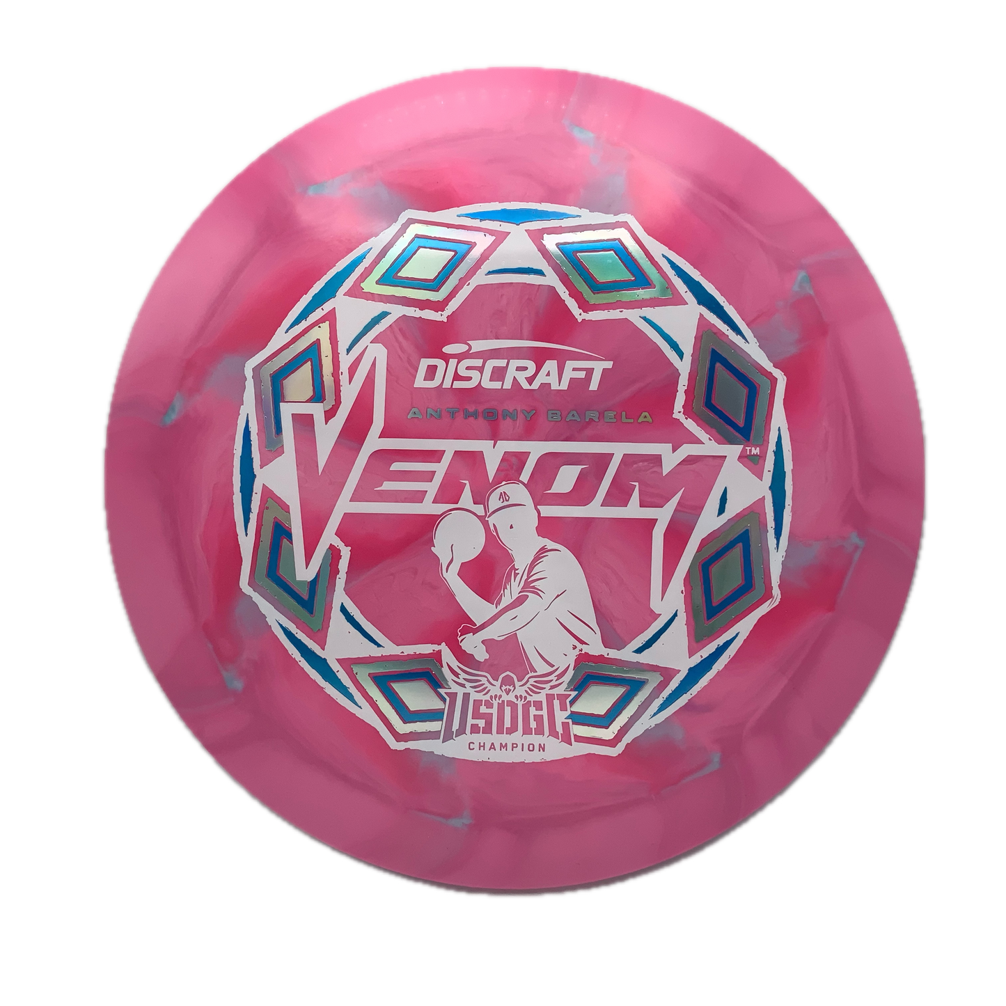 Discraft Venom - 2025 USDGC Anthony Barela Pop Top Swirl #38 - 173-174 - Astro Discs TX - Houston Disc Golf