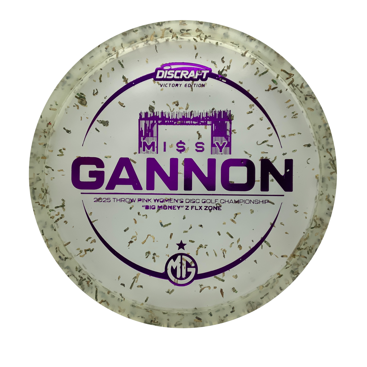 Discraft Zone - 2025 Missy Gannon Throw Pink Money Z Flx #58 - 173-174 - Astro Discs TX - Houston Disc Golf
