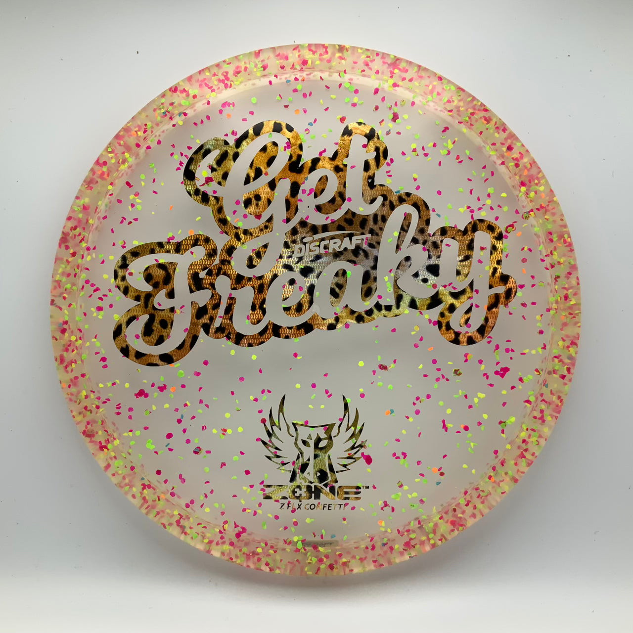 Discraft Zone - Confetti "Get Freaky" Z FLX Confetti #17 - 173-174 - Astro Discs TX - Houston Disc Golf