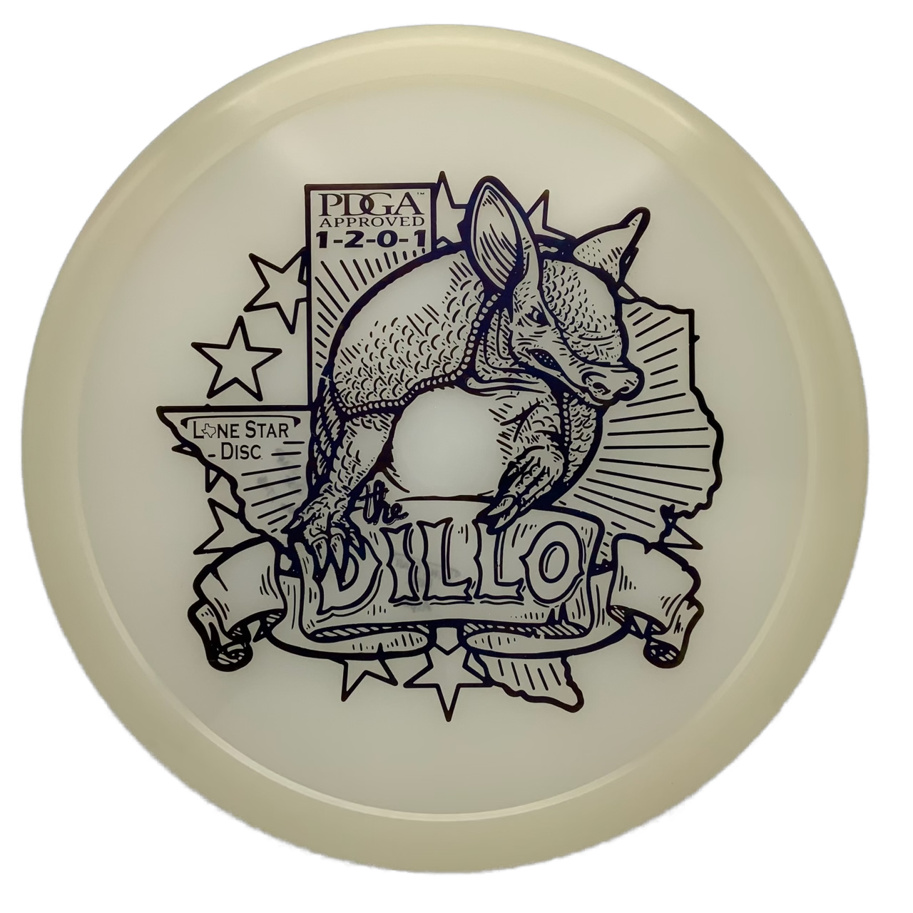 Lone Star Glow Armadillo - Astro Discs TX - Houston Disc Golf