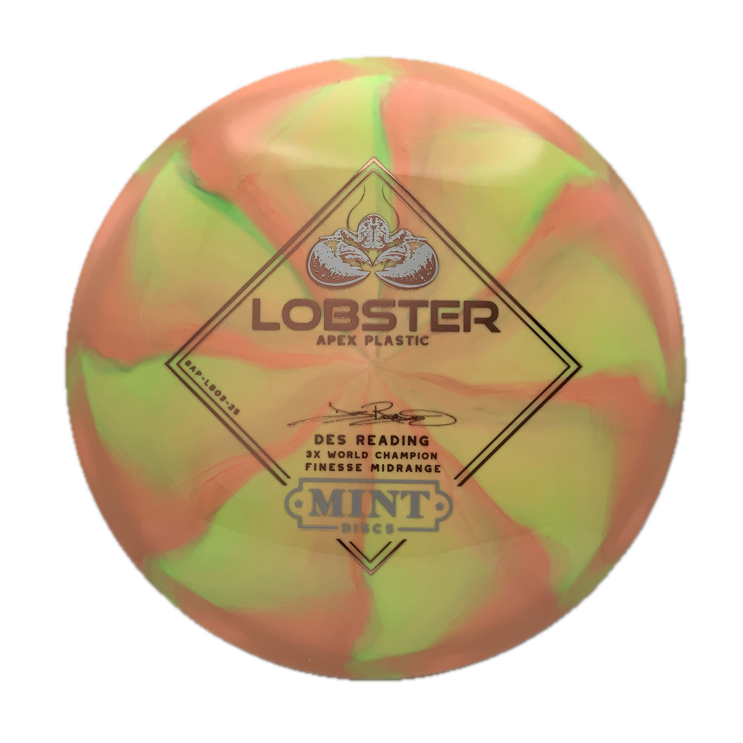 Mint Discs Lobster Apex Swirl #8 - 174 - Astro Discs TX - Houston Disc Golf