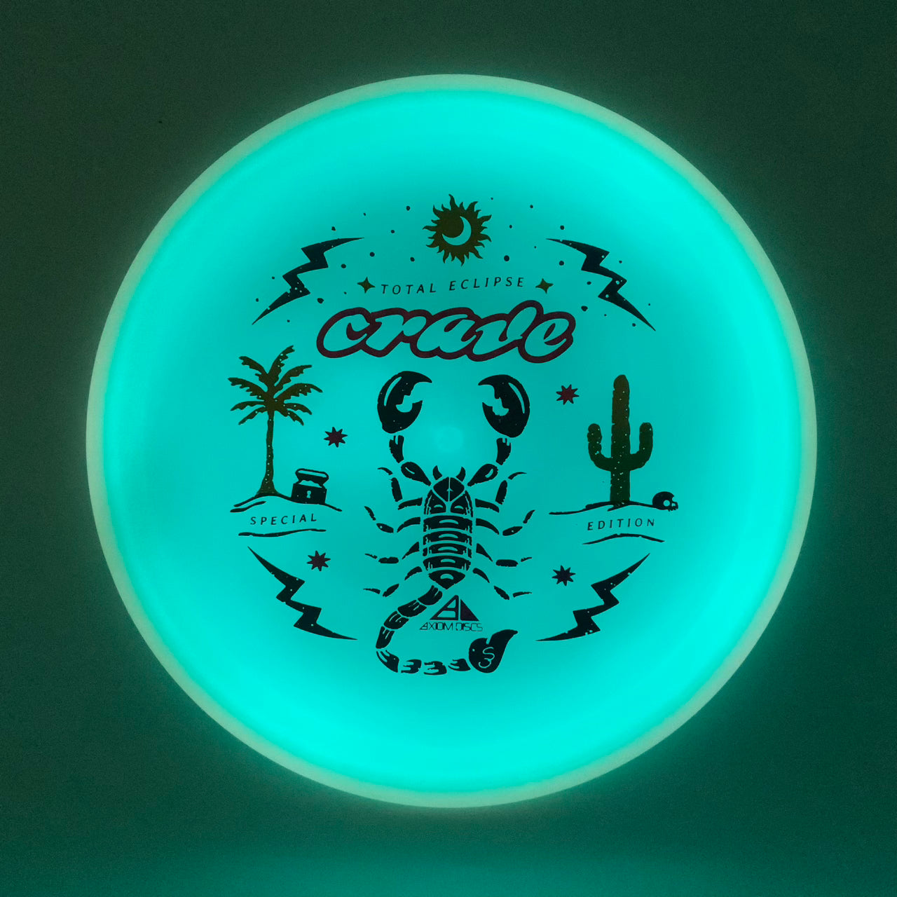 Axiom Crave - Total Eclipse - Special Edition Glow #23 - 174 - Astro Discs TX - Houston Disc Golf